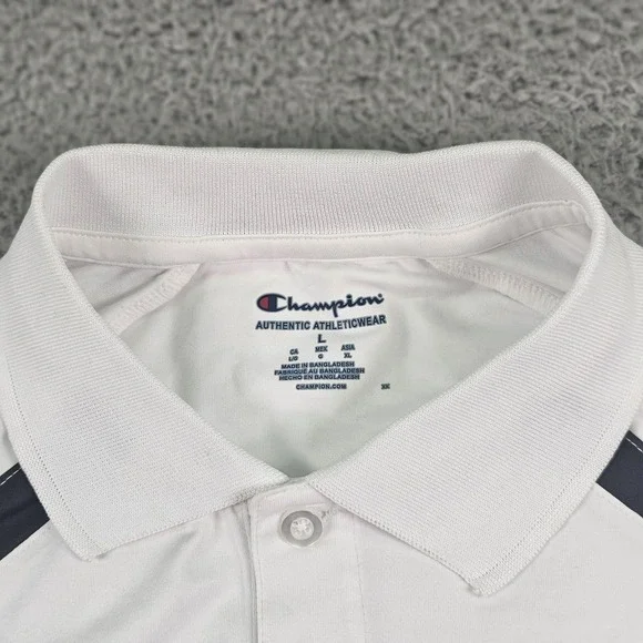 Indiana Hoosiers Shirt Mens Large White NCAA Basketball Polo Stretch Champion - Picture 8 of 14